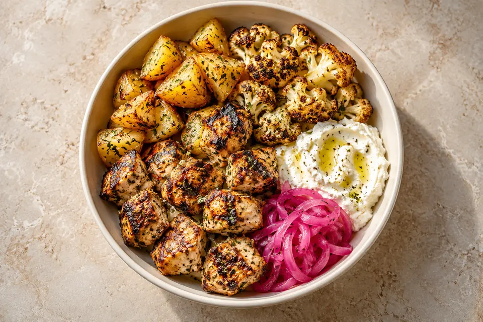 Meal illustration: Garlic Chicken Tawook